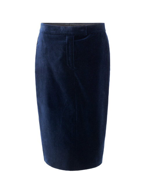 Tom Ford Gonna Midi in Velluto Blu da donna