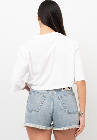 John Richmond T-SHIRT T-SHIRT (CROPPED OVER) da donna