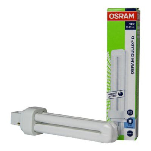 LAMPADA FLUORESCENTE DULUX D 18W 840 G24D-2 2-PIN LUCE NATURALE - ElettroWatt.eu