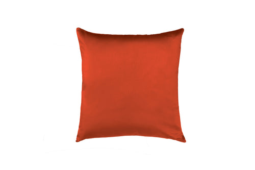 Cuscino Arredo 50 x 50 cm in Raso di puro cotone Verde Ruggine