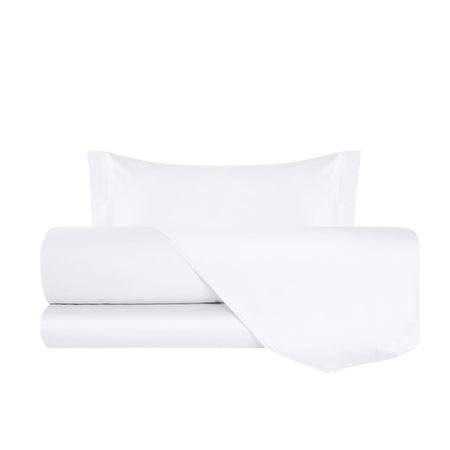 Completo Letto in Raso di puro cotone Bianco - Vanita di raso