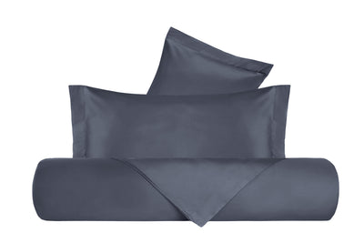 Parure Copripiumino in Raso di puro cotone Grigio - Vanita di raso