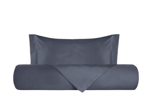 Parure Copripiumino in Raso di puro cotone Grigio - Vanita di raso