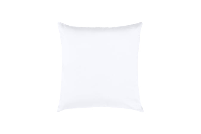Cuscino Arredo 50 x 50 cm in Raso di puro cotone Bianco - Vanita di raso