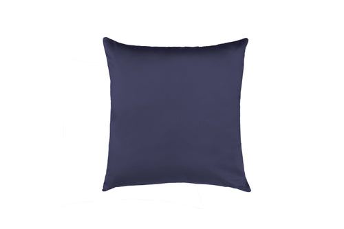 Cuscino Arredo 50 x 50 cm  in Raso di puro cotone Blu Notte - Vanita di raso