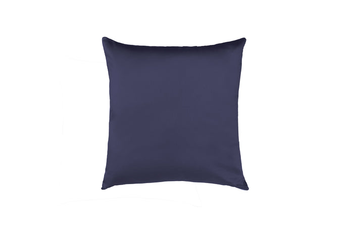 Cuscino Arredo 50 x 50 cm  in Raso di puro cotone Blu Notte - Vanita di raso