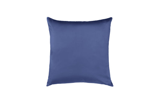 Cuscino Arredo 50 x 50 cm  in Raso di puro cotone Blu - Vanita di raso