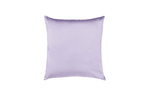 Cuscino Arredo 50 x 50 cm in Raso di puro cotone Lilla - Vanita di raso
