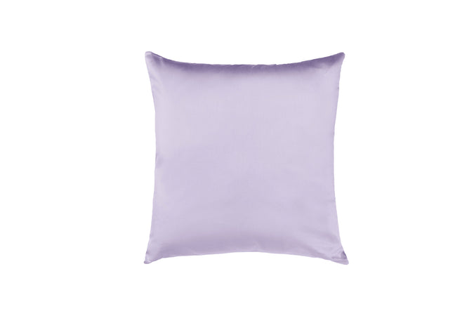 Cuscino Arredo 50 x 50 cm in Raso di puro cotone Lilla - Vanita di raso