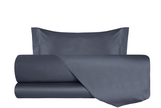 Completo Letto in Raso di puro cotone Grigio - Vanita di raso