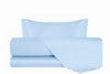 Completo Letto in Raso di puro cotone Azzurro - Vanita di raso