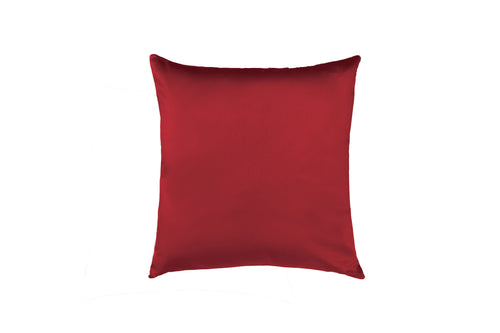 Cuscino Arredo 50 x 50 cm  in Raso di puro cotone Bordeaux - Vanita di raso
