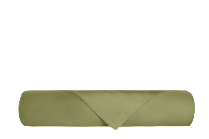Completo Copripiumino in Raso di puro cotone Verde Oliva - Vanita di raso