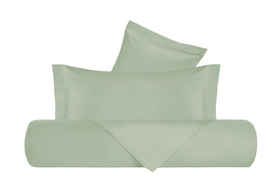 Parure Copripiumino in Raso di puro cotone Verde Chiaro - Vanita di raso