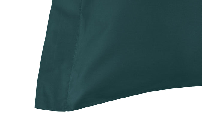 Parure Copripiumino in Raso di puro cotone Verde Smeraldo