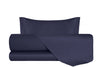 Completo Letto in Raso di puro cotone Blu Notte - Vanita di raso