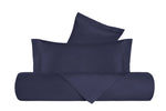Parure Copripiumino in Raso di puro cotone Blu Notte - Vanita di raso