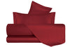 Completo Letto in Raso di puro cotone Bordeaux - Vanita di raso