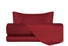 Completo Letto in Raso di puro cotone Bordeaux - Vanita di raso