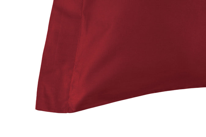 Completo Copripiumino in Raso di puro cotone Bordeaux - Vanita di raso