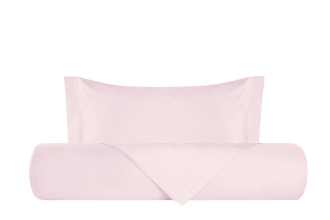 Parure Copripiumino in Raso di puro cotone Rosa
