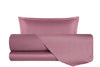 Completo Copripiumino In Raso Di Puro Cotone DELUXE Matrimoniale Rosa Nostalgia