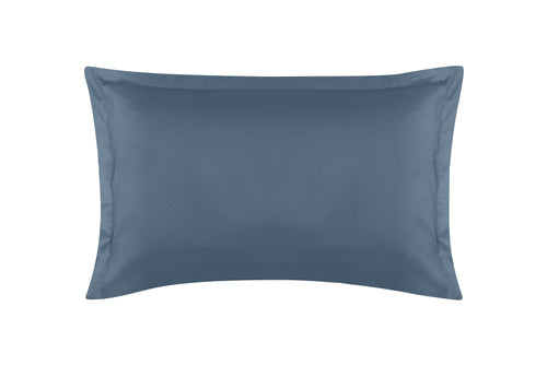 Coppia Di Federe in Raso di Puro Cotone DELUXE 3 Volani Grigio Ferro