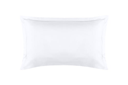 Coppia Di Federe in Raso di Puro Cotone DELUXE 3 Volani Bianco