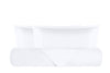 Parure Copripiumino in raso di puro cotone DELUXE 3 volani Bianco