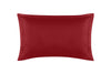 Coppia Di Federe in Raso di Puro Cotone DELUXE 3 Volani Bordeaux