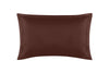 Coppia Di Federe in Raso di Puro Cotone DELUXE 3 Volani Cacao
