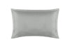 Coppia Di Federe in Raso di Puro Cotone DELUXE 3 Volani Grigio Perla