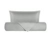 Parure Copripiumino in raso di puro cotone DELUXE 3 volani Grigio Perla