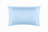 Coppia Di Federe in Raso di Puro Cotone DELUXE 3 Volani Azzurro