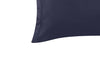 Coppia Federe In Raso di Puro Cotone DELUXE 3 Volani Blu Notte