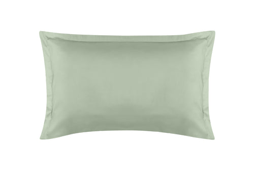 Coppia Di Federe in Raso di Puro Cotone DELUXE 3 Volani Verde Menta