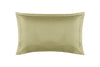Coppia Di Federe in Raso di Puro Cotone DELUXE 3 Volani Verde Oliva