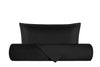 Parure Copripiumino in raso di puro cotone DELUXE 3 volani Nero