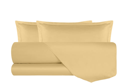 Completo Letto in Raso di puro cotone In Raso DELUXE Grano Maturo