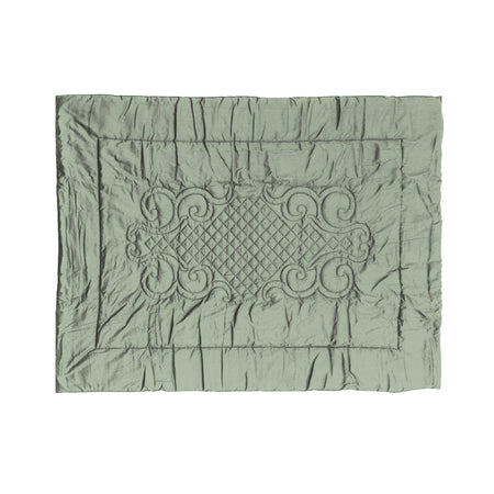 Plaid Arredo  140 x 180 cm in Raso di puro cotone Verde Chiaro