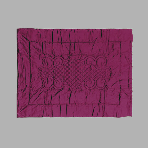 Plaid Arredo  140 x 180 cm in Raso di puro cotone Violaceo