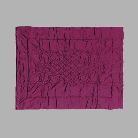 Plaid Arredo  140 x 180 cm in Raso di puro cotone Violaceo