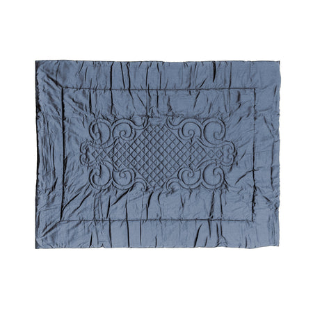 Plaid Arredo  140 x 180 cm in Raso di puro cotone Grigio Ferro