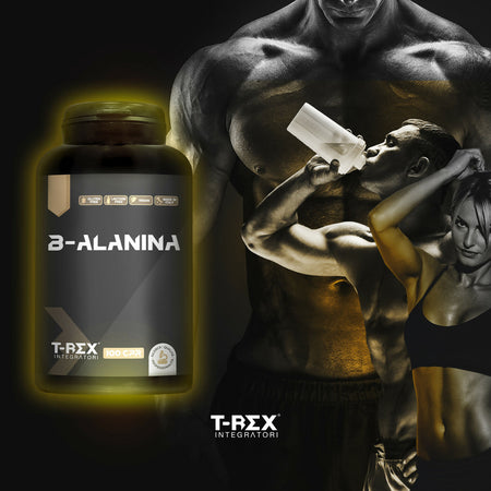 Beta Alanina 100 Compresse Da 1000mg - Integratore A Base Di B-alanina Con Vitamina B1, B6 Ed E. Potente Post Workout Per Recupero Muscolare T-rex Integratori