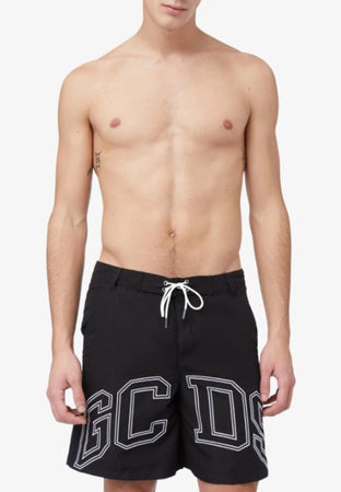 GCDS COSTUME ESSENTIALS LOUNGE LOGO SHORT SWIMSHORTS da uomo