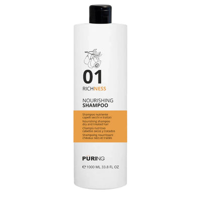 Shampoo Nutriente Capelli Secchi Puring Richness – Con Avocado e Proteine della Seta, Idratante Riparatore Capelli Morbidi e Luminosi