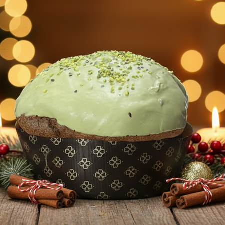 Panettone Artigianale 1Kg Con Pistacchio Croccante E Lamponi – Novità 2024- “sinfonia”