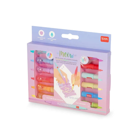 Meow - Set Di 6 Pennarelli Doppia Pun - Multicolor Ink