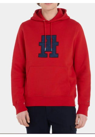Tommy Hilfiger FELPA MONOGRAM APPLIQUE HOODIE da uomo