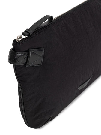 Bottega Veneta Pochette Light Paper in Nylon nero da uomo